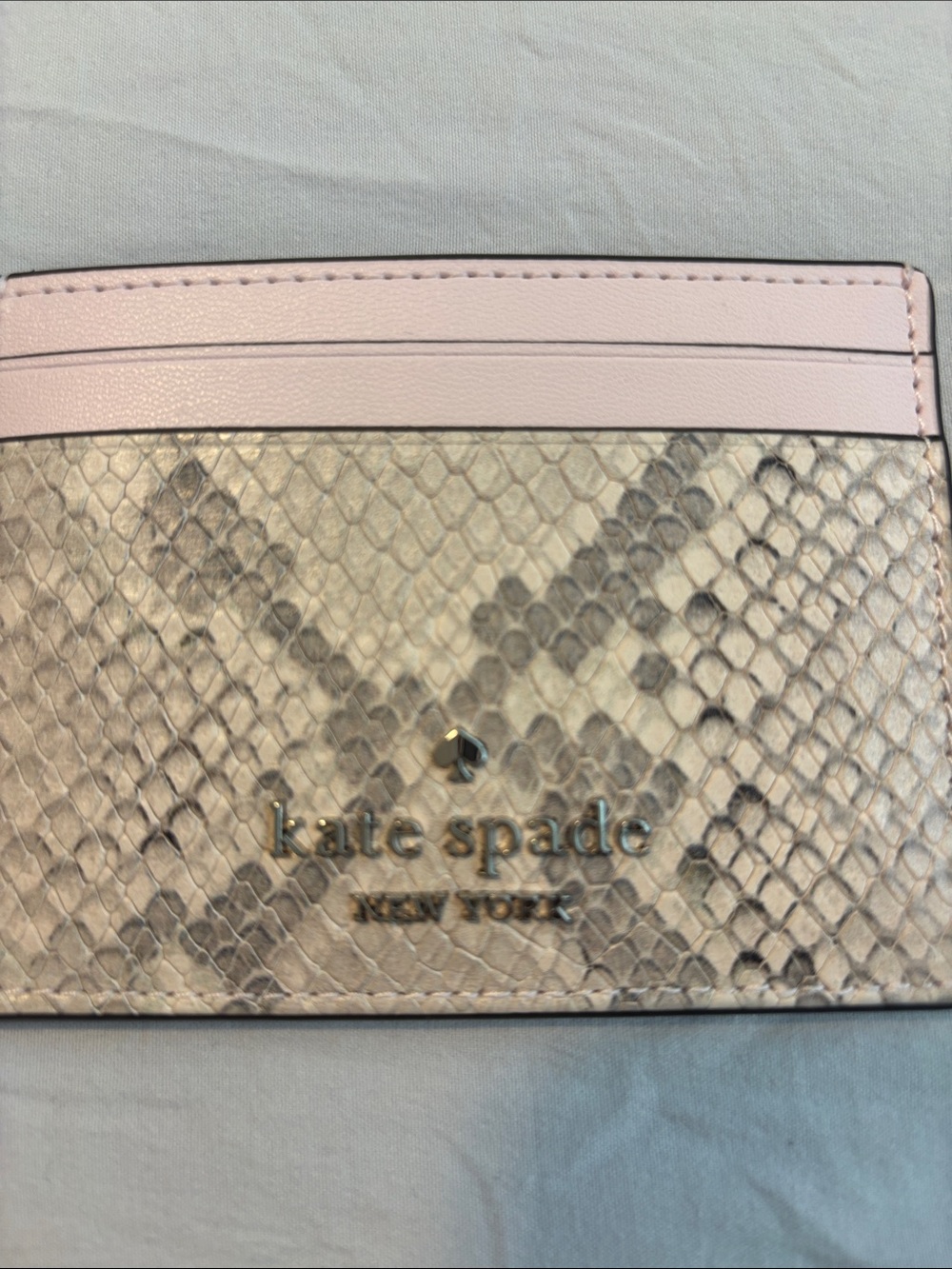 kate spade Pink & Snake-Print Card Case - Picture 3 of 5